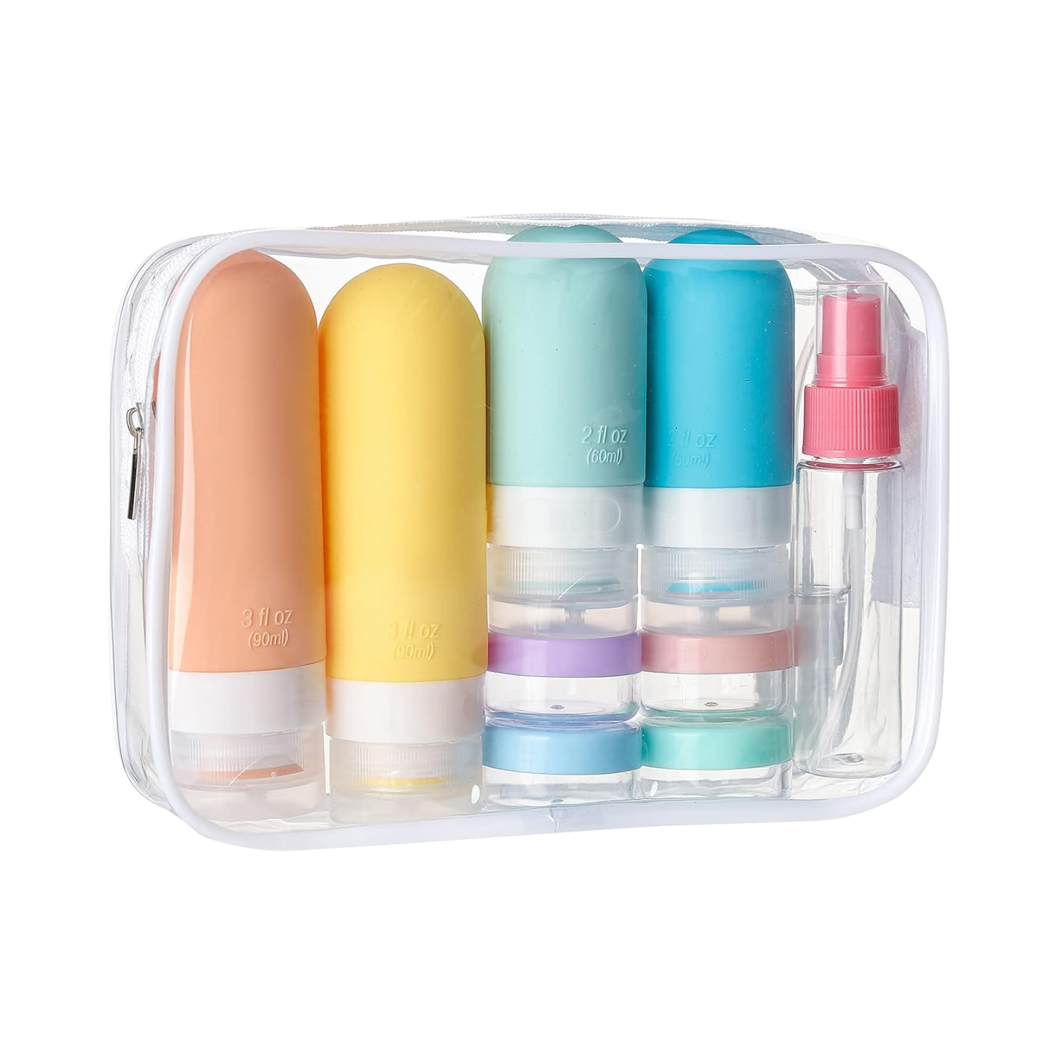 Set Botellas De Viaje Dispensadoras 10 Contenedores