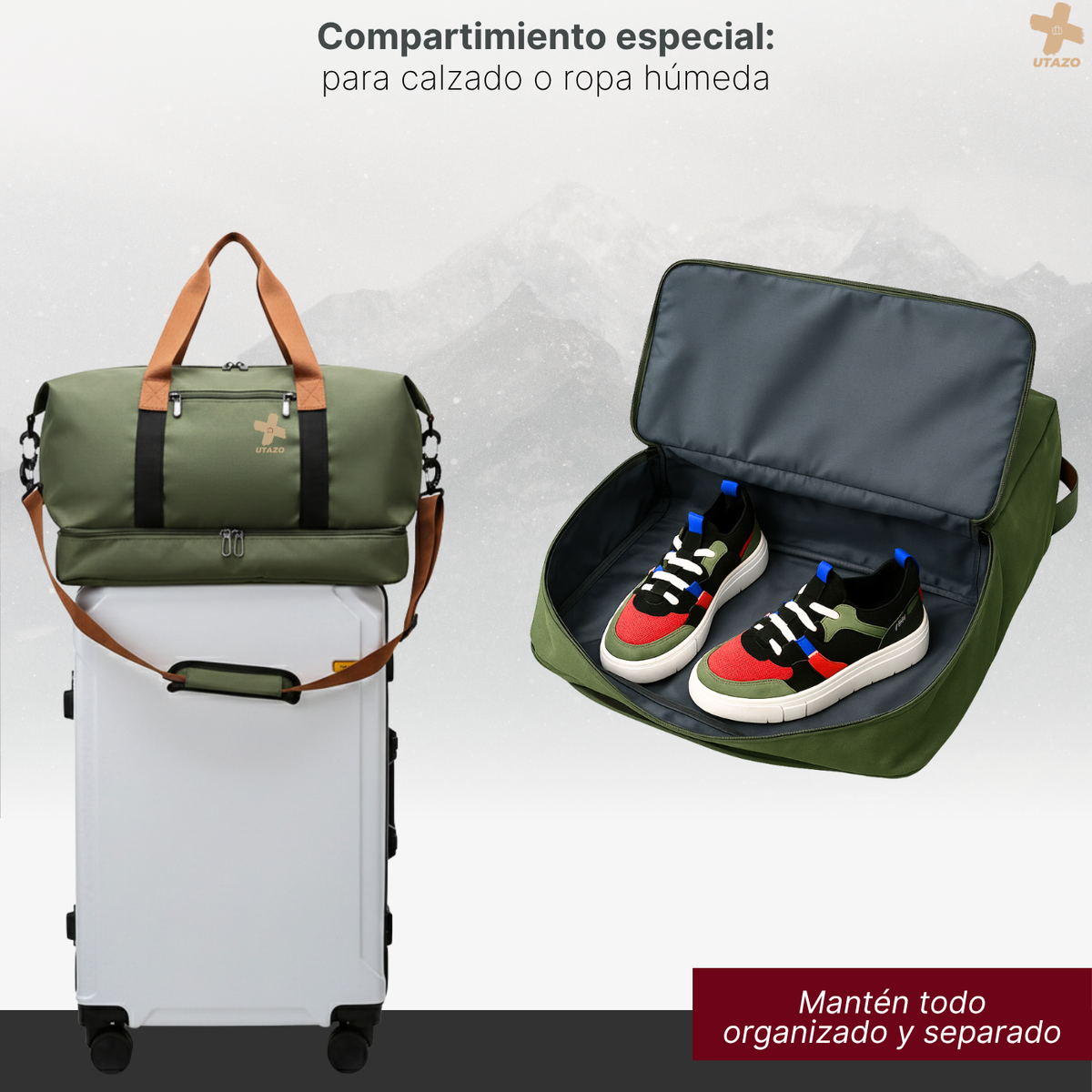 Bolso Deportivo UTAZO Escala Oliva Viaje Gym