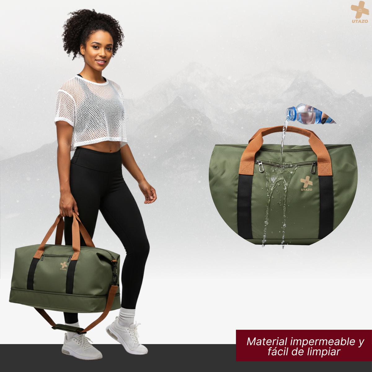 Bolso Deportivo UTAZO Escala Oliva Viaje Gym