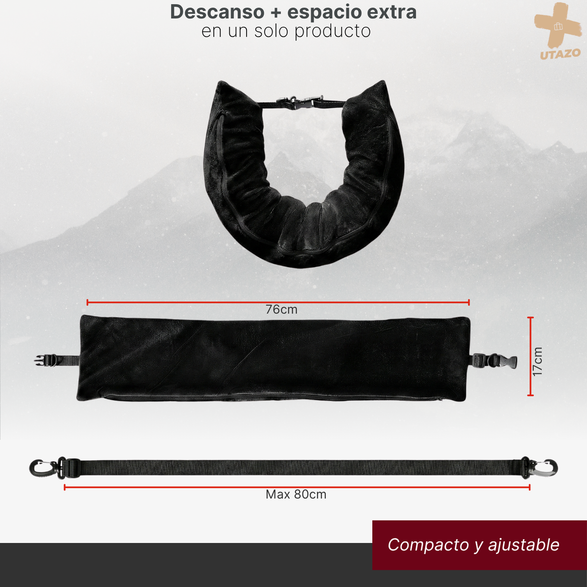 Cojín de Viaje Rellenable UTAZO Escala Nómada